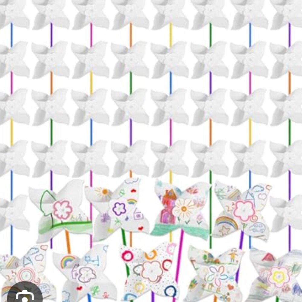 🎨🌈 Kids Craft Kit – Make Your Own Pinwheels (60 pinwheels) 🌈🎨